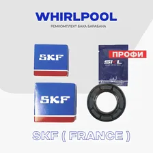 Ремкомплект бака для стиральной машины Whirlpool набор "Профи" - сальник 30x55x10 (481253058097) + смазка, подшипники: 6205ZZ, 6204ZZ.