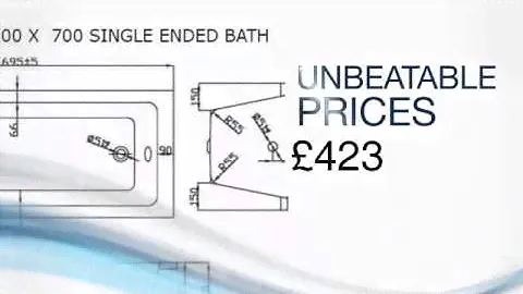 Phoenix Rectangularo Single Ended Whirlpool Bath 1700mm x 700mm System 1 - jtspas.co.uk