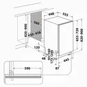 Встраиваемая посудомоечная машина Whirlpool WSIC 3M27 45см Серебристый