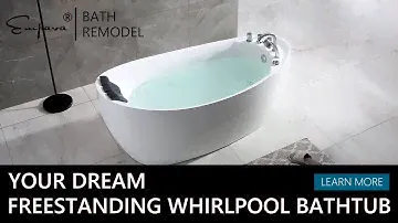 (2023) 67 in. Whirlpool Freestanding Acrylic Bathtub - EMPV-67AIS02
