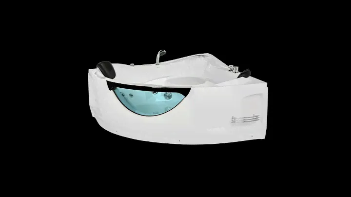 (2023) Empava 59 in. Whirlpool LED Corner Bathtub - EMPV-59JT319LED