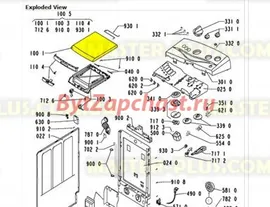 Крышка верхняя стиральной машины Whirlpool с вертикальной загрузкой белья 481244019489